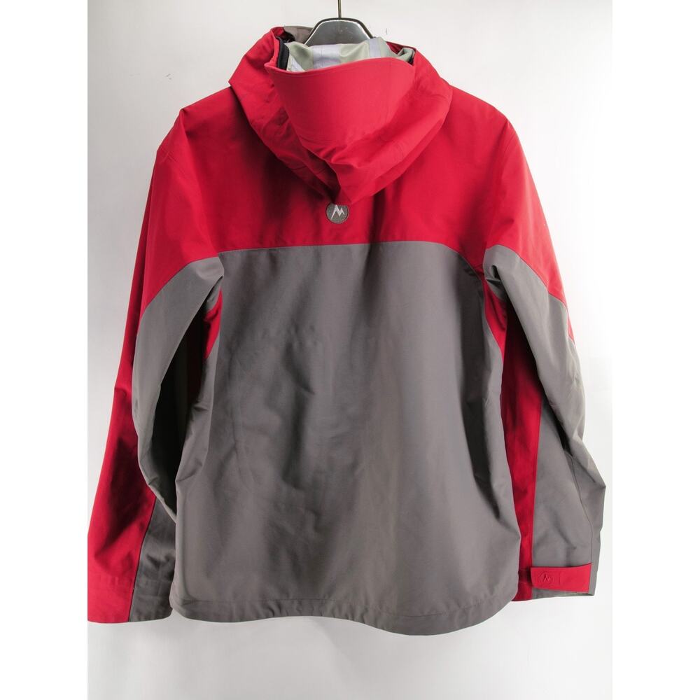 Marmot Jacket Mens Medium Red Grey Gore-Tex Performance Shell Waterproof Hooded - Picture 16 of 16